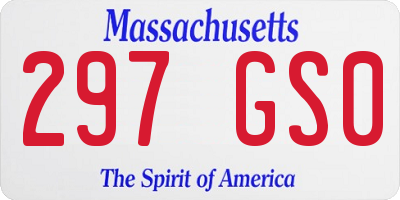 MA license plate 297GS0