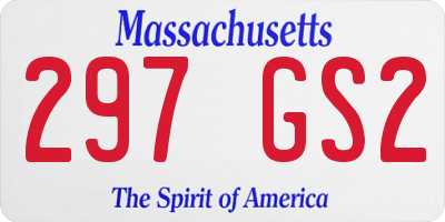 MA license plate 297GS2