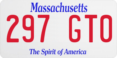 MA license plate 297GT0