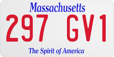MA license plate 297GV1