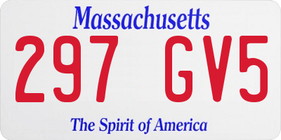 MA license plate 297GV5