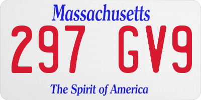 MA license plate 297GV9