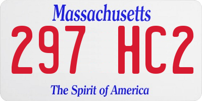 MA license plate 297HC2