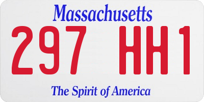 MA license plate 297HH1