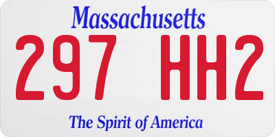 MA license plate 297HH2