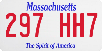 MA license plate 297HH7