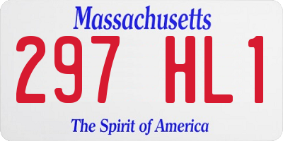 MA license plate 297HL1