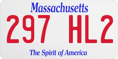 MA license plate 297HL2