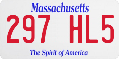 MA license plate 297HL5