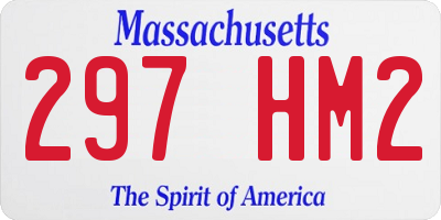 MA license plate 297HM2