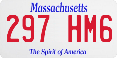 MA license plate 297HM6