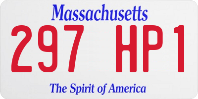 MA license plate 297HP1