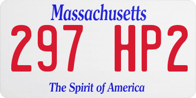 MA license plate 297HP2