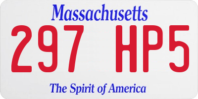 MA license plate 297HP5