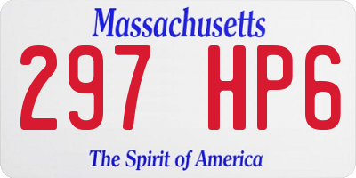 MA license plate 297HP6