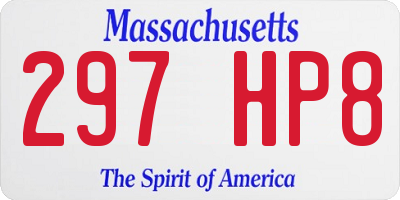 MA license plate 297HP8