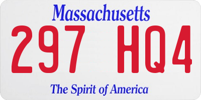MA license plate 297HQ4
