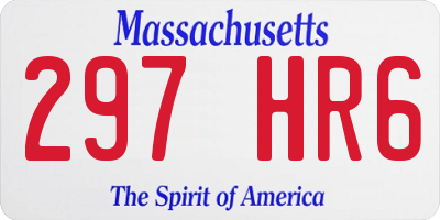 MA license plate 297HR6