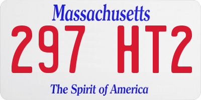 MA license plate 297HT2