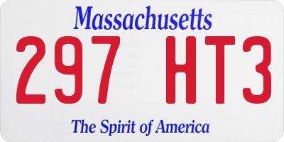 MA license plate 297HT3