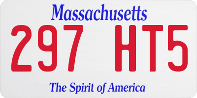 MA license plate 297HT5