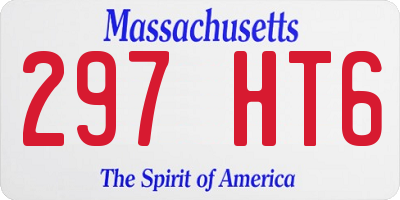 MA license plate 297HT6