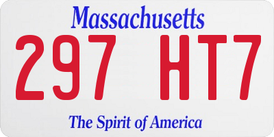 MA license plate 297HT7