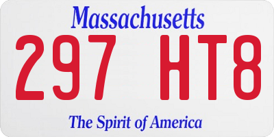 MA license plate 297HT8