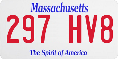 MA license plate 297HV8