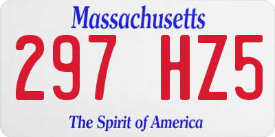 MA license plate 297HZ5