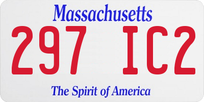 MA license plate 297IC2