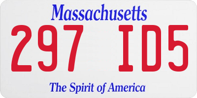 MA license plate 297ID5