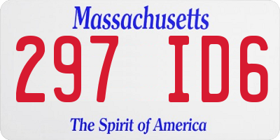 MA license plate 297ID6