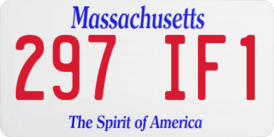MA license plate 297IF1