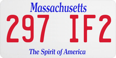 MA license plate 297IF2