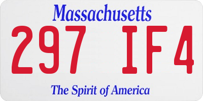 MA license plate 297IF4