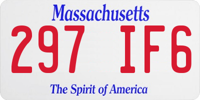 MA license plate 297IF6