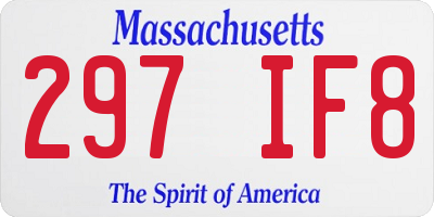 MA license plate 297IF8