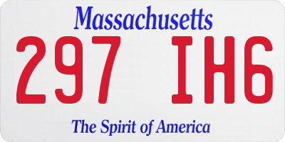 MA license plate 297IH6