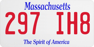 MA license plate 297IH8