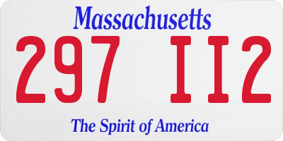 MA license plate 297II2