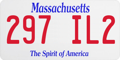 MA license plate 297IL2
