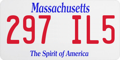MA license plate 297IL5