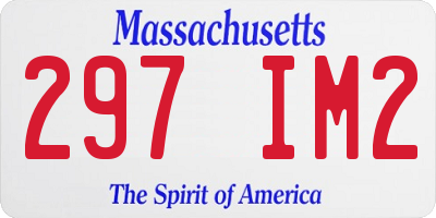 MA license plate 297IM2