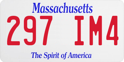 MA license plate 297IM4