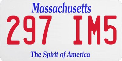 MA license plate 297IM5