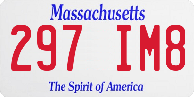 MA license plate 297IM8