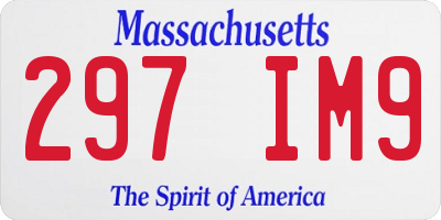 MA license plate 297IM9