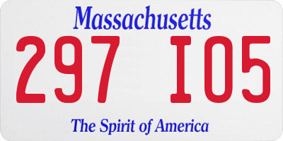 MA license plate 297IO5