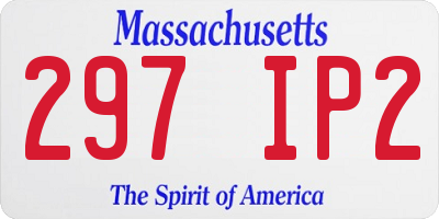 MA license plate 297IP2